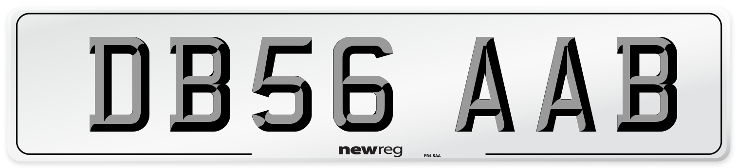 DB56 AAB Number Plate from New Reg